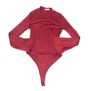 Altar'd State Red Bell Sleeve Bodysuit Size‎ Small